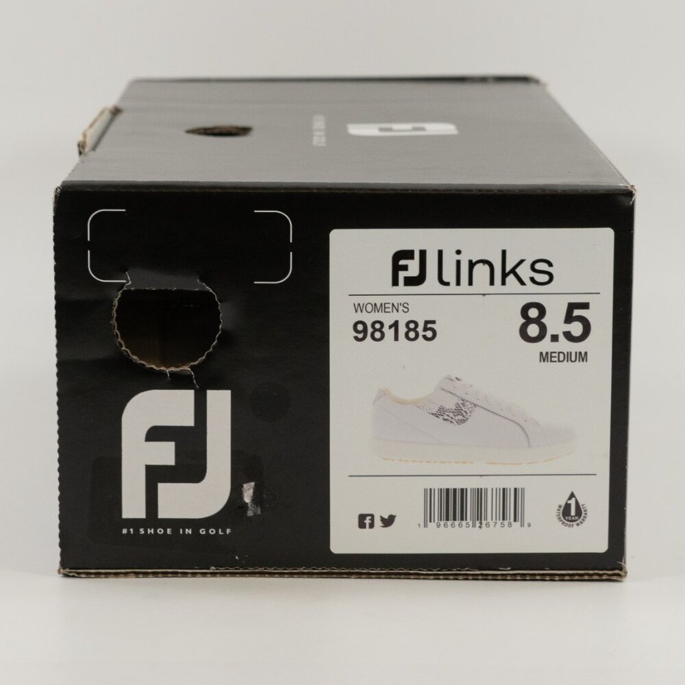 FootJoy Women's FJ Links White / Snake Golf Cleats 98185 Multi Size - Picture 10 of 12